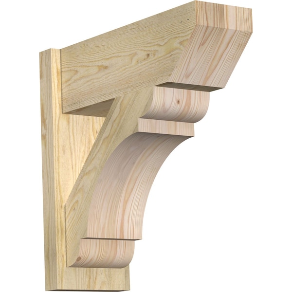Ekena Millwork Olympic Slat Rough Sawn Outlooker, Douglas Fir, 8"W x 22"D x 22"H OUT08X22X22OLY06RDF - main